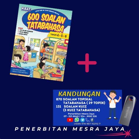 KOMBO BUKU 600 SOALAN TATABAHASA Pendrive 1001 Soalan Topikal