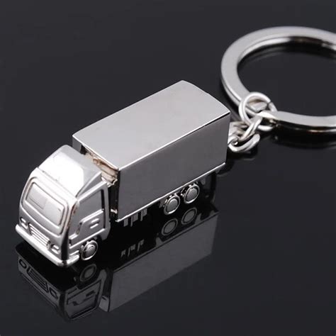 1 Pcs Fashion Cute Metal Truck Lorry Car Key Ring Keyfob Keychain