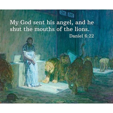 Bible Verse Quote Daniel 6 22 Henry Ossawa Tanner Daniel In The