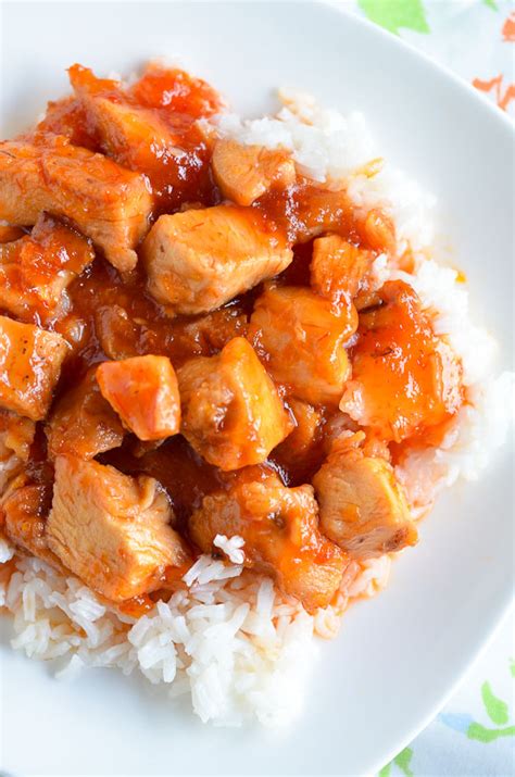 Easy 3 Ingredient Slow Cooker Sweet And Sour Chicken