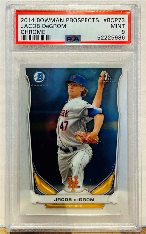 2014 Bowman Prospects BCP 73 Jacob DeGrom Chrome PSA Mint 9 RC