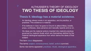 Louis Althusser Ideology And Ideological State Apparatuses PPT