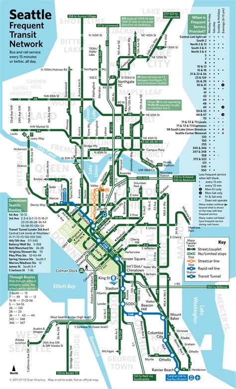 Seattle Frequent Transit Map