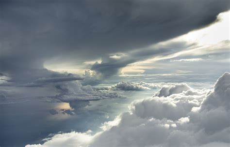 3840x2160 Resolution White Nimbus Clouds Clouds Photography Sea