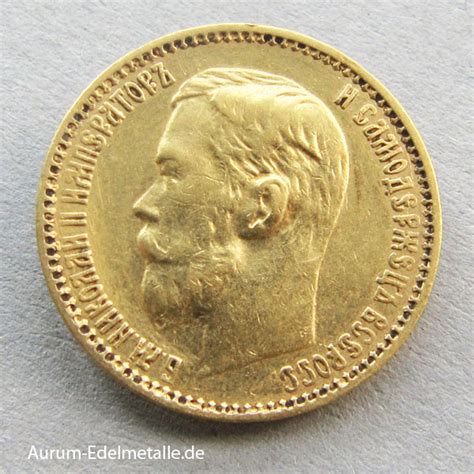 Russland Rubel Gold Nikolaus Ii Aurum Edelmetallshop