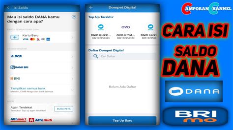 Cara Isi Saldo Top Up DANA Dengan BRIMO Turorial Uang