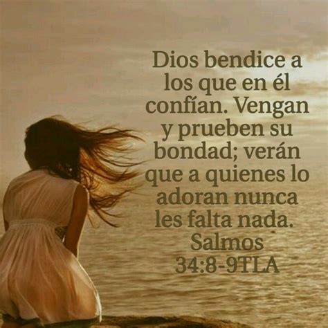 Dios bendice a los que en él confian Salmos 34 8 9 Salmo 34 Salmos