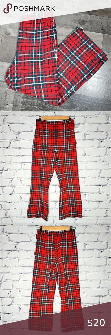 Vintage Red Plaid Pants Red Plaid Pants Plaid Pants Clothes Design
