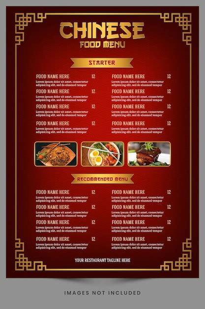 Free Custom Printable Chinese Menu Templates Canva Off