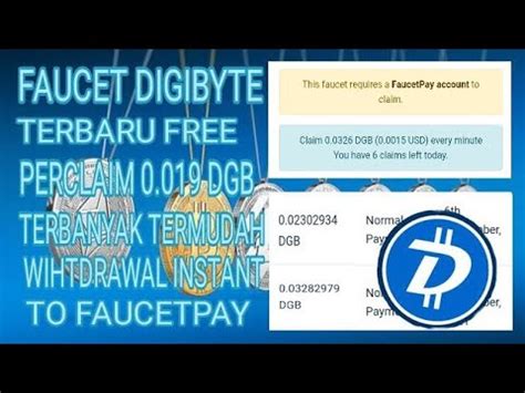 Faucet Digibyte Dgb Terbaru Perclaim Dgb Free No Depo