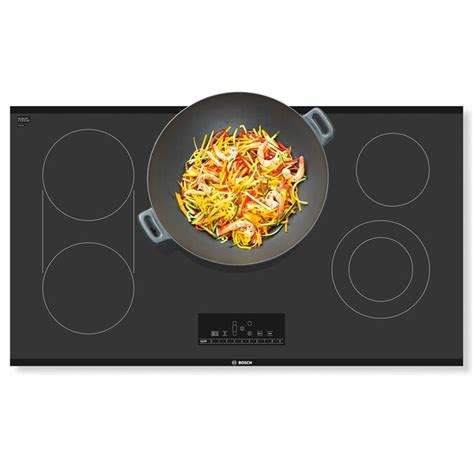 Bosch 800 36 In 5 Elements Smooth Surface Radiant Black Electric Cooktop In The Electric