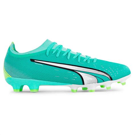 Chuteira Campo Puma Ultra Match Fg Ag Bdp Unissex Verde Branco