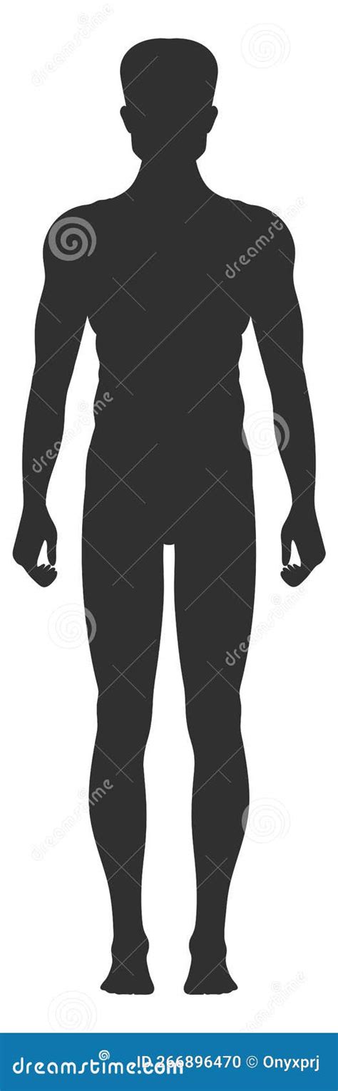 Male Body Sign Black Man Figure Silhouette Stock Vector Illustration Of Presenting Character