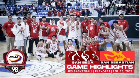 NCAA Season 98 JBB Game Highlights San Beda Vs SSC R Playoff 1