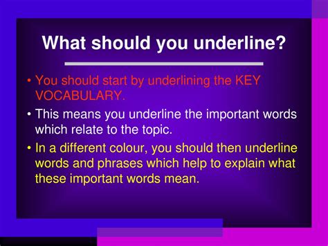 Selective Underlining Ppt Download