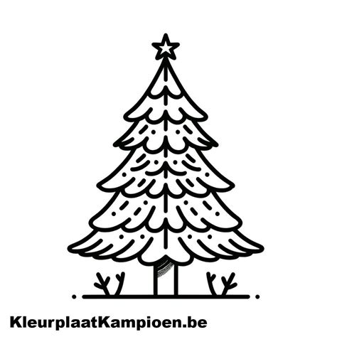 Kleurplaat Kerst Kerstboom Ontwerp Kleurplaatkampioen Be