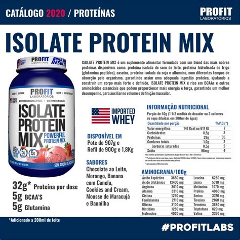 Whey Isolate Protein Mix Refil Kg Profit Mp Importada R