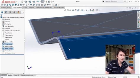 Dobra De Chapas Metálicas Z Mínimo Solidworks Youtube