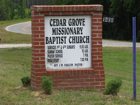 Cedar Grove Missionary Baptist Church Cemetery In Henrico North