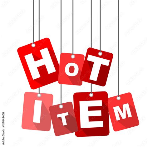 Hot Item Red Vector Hot Item Flat Vector Hot Item Background Hot