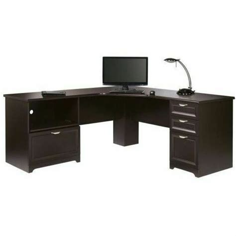 Realspace Magellan Performance W L Shape Corner Desk Espresso