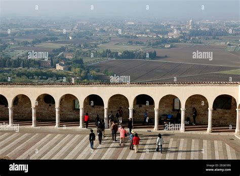 A View At The Square At The Sacro Convento Di San Francesco De Assisi