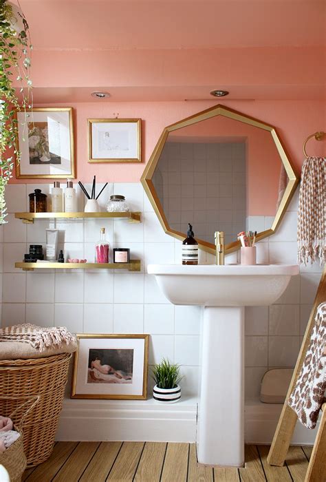 The Reveal Of Our Peach And Gold Bathroom Refresh Phase Swoon