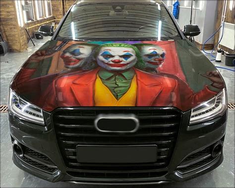 Car Hood Wrap Joker Vinyl Sticker Full Color Custom Decal 12 Fit Any