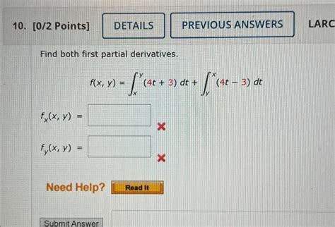 Solved Find Both First Partial Derivatives Chegg