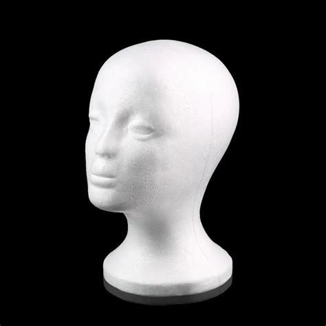 Hotest White Female Styrofoam Mannequin Manikin Head Wig Hair Glasses