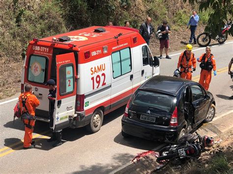 Acidente Entre Carro E Moto Deixa Um Ferido Em Caeté Na Região