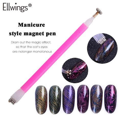 Ellwings Flower Magnet Cat Eye Pen Dual Headed Stick Magic 3d Gel Nail