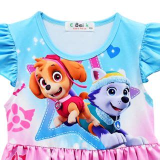 Skye Everest PAW Patrol Niñas Vestidos De Princesa Niños Manga Voladora