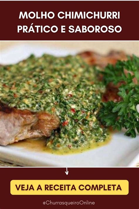 COMO FAZER MOLHO CHIMICHURRI PARA CHURRASCO Molho Chimichurri