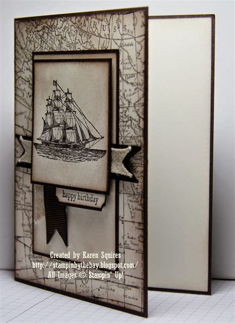 Stampin By The Bay The Open Sea Masculine Card