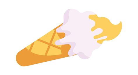 Premium Vector Ice Cream In A Waffle Vector Illustration