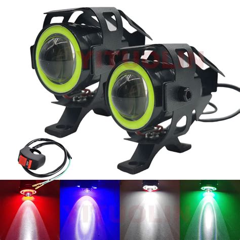 Angel Eyes Feu Auxiliaire Led Pour Motos Clignotant Longue Port E DRL