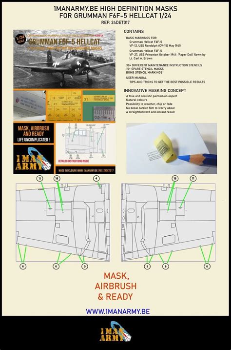 1 Man Army 24DET017 1 24 Grumman F6F 5 Hellcat Airfix Sklep