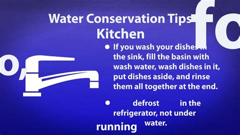 Water Conservation Tips Kitchen Youtube