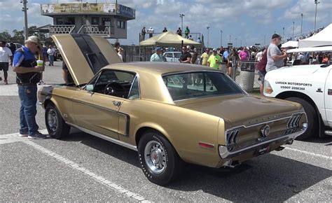 Extremely Rare 1968 Ford Mustang Cobra Jet Hits The Drag Strip Runs