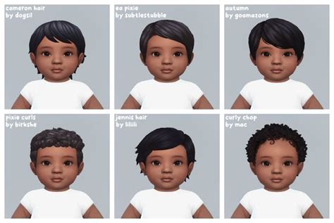 Infant Hair Conversions | Maytaiii | Sims 4, Sims hair, Sims 4 curly hair