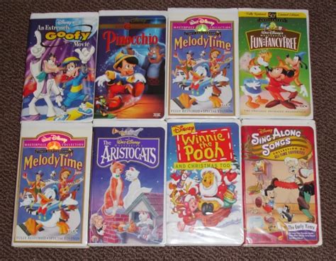 LOTTO DI NASTRI Film VHS Walt Disney Pinocchio Pippo Topolino Winnie