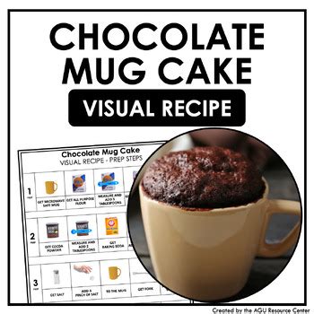 Chocolate Mug Cake Visual Recipe No Bake Recipe TPT