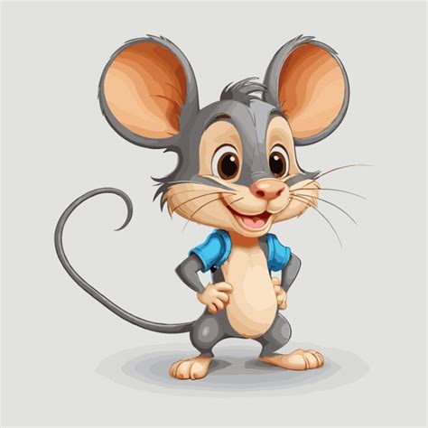 Premium Vector Rat Cartoon Vector On A White Background