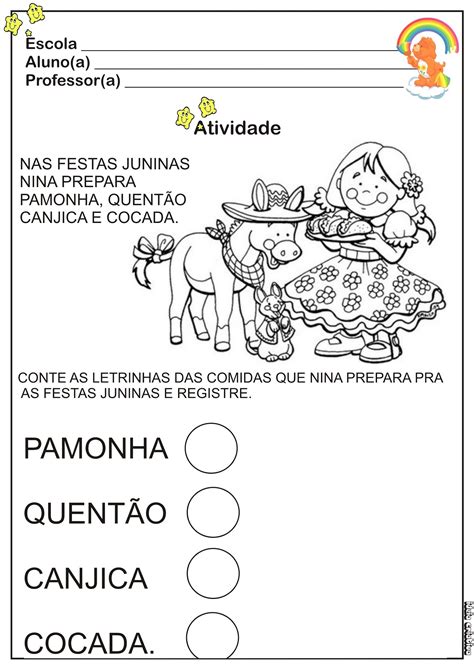 Atividade Escrita Espont Nea Festas Juninas Atividades Comidas De Hot My Xxx Hot Girl