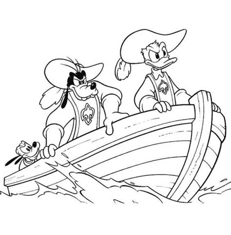 Coloriage Pluto Dingo Et Donald De Disney Dessin Gratuit Imprimer