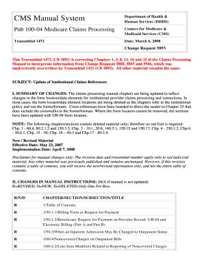 Fillable Online Cms CMS Manual System Centers For Medicare