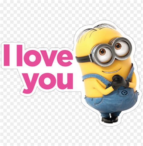 I Love You Minion Romantic Viber Stickers Despicable PNG Transparent