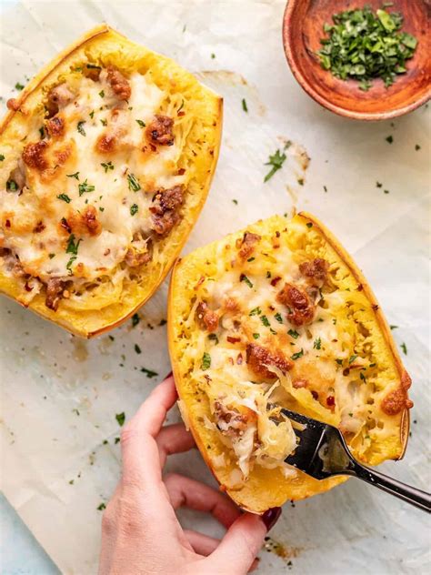 Sausage Stuffed Spaghetti Squash Budget Bytes