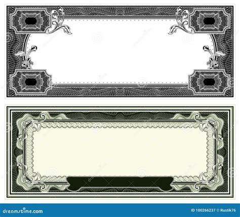 Blank Banknote Layout Stock Vector Illustration Of Background